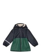 Rain Jacket - Solid W. Fleece Outerwear Rainwear Jackets Green CeLaVi