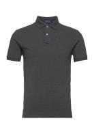 Slim Fit Mesh Polo Shirt Tops Polos Short-sleeved Grey Polo Ralph Laur...
