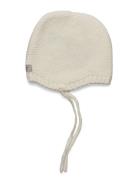 Bonnet Wool Knit Accessories Headwear Hats Baby Hats Cream Huttelihut