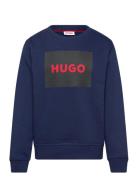 Sweatshirt Tops Sweatshirts & Hoodies Sweatshirts Blue Hugo Kids