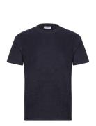 Ss Tee Terry Tops T-Kortærmet Skjorte Navy Lindbergh