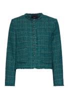 Pocket Tweed Jacket Blazers BouclÉ Blazers Blue Mango