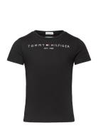 Essential Tee S/S Girls Tops T-Kortærmet Skjorte Black Tommy Hilfiger