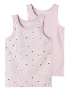 Nmftank Top 2P Winsome Hearts Noos Tops T-shirts Sleeveless Pink Name ...