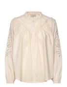 Fqmori-Shirt Tops Shirts Long-sleeved Cream FREE/QUENT