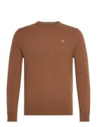 Extrafine Lambswool C-Neck Tops Knitwear Round Necks Brown GANT