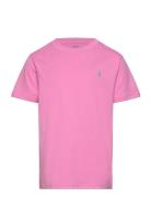 Cotton Jersey Crewneck Tee Tops T-Kortærmet Skjorte Pink Ralph Lauren ...