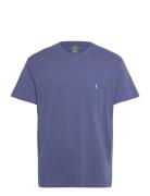 Classic Fit Jersey Pocket T-Shirt Tops T-Kortærmet Skjorte Blue Polo R...