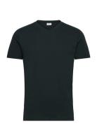 100% Cotton Slim-Fit V-Neck T-Shirt Tops T-Kortærmet Skjorte Black Man...