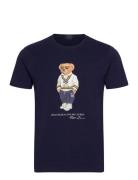 Custom Slim Fit Polo Bear Jersey T-Shirt Tops T-Kortærmet Skjorte Navy...