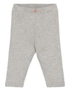 Cotton Ribbed Leggings Bottoms Leggings Grey Mango