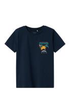 Nkmjatin Pokemon Nreg S Top Box Sky Tops T-Kortærmet Skjorte Navy Name...