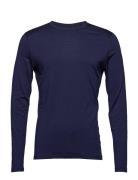 Men Merino 200 Oasis Ls Crewe Sport Base Layer Tops Blue Icebreaker