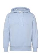 Reg Tonal Shield Hoodie Tops Sweatshirts & Hoodies Hoodies Blue GANT