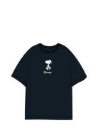 Nlnjum Snoopy Ss L Top Box Sky Tops T-Kortærmet Skjorte Black LMTD