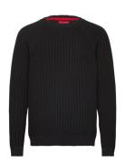 Sribben Tops Knitwear Round Necks Black HUGO