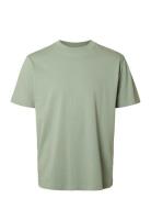 Slhcolman Ss O-Neck Tee Noos Tops T-Kortærmet Skjorte Green Selected H...