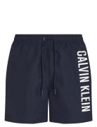 Medium Drawstring Badeshorts Navy Calvin Klein