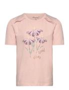 T-Shirt Ss Tops T-Kortærmet Skjorte Pink Minymo