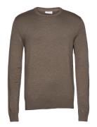 Ecovero L/S O-Neck Knitecovero L/S O-Neck Knit Tops Knitwear Round Nec...