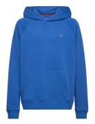 Shield Hoodie Tops Sweatshirts & Hoodies Hoodies Blue GANT