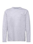 Basic T-Shirt Tops T-shirts Long-sleeved T-Skjorte Grey Mango