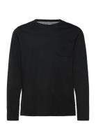 Basic T-Shirt Tops T-shirts Long-sleeved T-Skjorte Black Mango