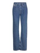 High Rise Straight Bottoms Jeans Straight-regular Blue Calvin Klein Je...