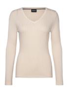 Ellerson Tops Knitwear Jumpers Cream BOSS