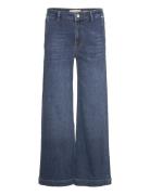 Pd-Gilly French Jeans Wash Washingt Bottoms Jeans Wide Blue Pieszak