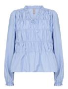 Sc-Onari Tops Blouses Long-sleeved Blue Soyaconcept