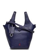 Polo Play Leather Small Tote & Crossbody Bags Totes Navy Polo Ralph La...