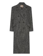 Coat With Straight Shoulders Uldfrakke Frakke Black Stella Nova