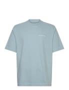 Anf Mens Graphics Tops T-Kortærmet Skjorte Blue Abercrombie & Fitch