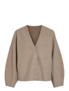 Vijuice Loose L/S Jacket - Noos Tops Knitwear Cardigans Beige Vila