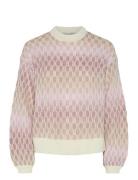 Yasspace Ls Knit Pullover Tops Knitwear Jumpers Pink YAS