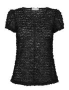 242 04 Emile Top Designers Blouses Short-sleeved Black Ida Sjöstedt