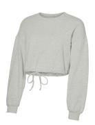 Mlmanon L/S Crop Sweat Top Tops Sweatshirts & Hoodies Sweatshirts Grey...