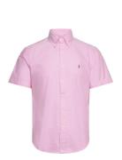 Custom Fit Oxford Shirt Tops Shirts Short-sleeved Pink Polo Ralph Laur...