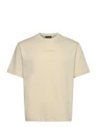Hale Heavy Logo T-Shirt Tops T-Kortærmet Skjorte Cream J. Lindeberg