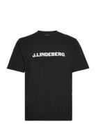 Parcy Logo Tee Tops T-Kortærmet Skjorte Black J. Lindeberg