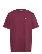 Barbour Ess Sports Tee Designers T-Kortærmet Skjorte Burgundy Barbour