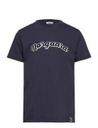 Printed Tee Thorlino Tee Tops T-Kortærmet Skjorte Navy Mads Nørgaard