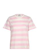 Single Cotton Grace Tee Tops T-shirts & Tops Short-sleeved Pink Mads N...