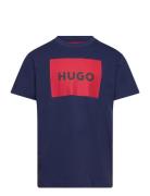 Short Sleeves Tee-Shirt Tops T-Kortærmet Skjorte Navy Hugo Kids