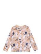 Byggare Collegetröja Tops T-shirts Long-sleeved T-Skjorte Cream MUMIN