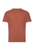 Mensstretchcrewnecktees/S Tops T-Kortærmet Skjorte Brown Lindbergh