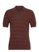 Mapolo V Heritage Tops Knitwear Short Sleeve Knitted Polos Burgundy Ma...