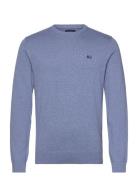 Cotton Crew Neck Sweater Tops Knitwear Round Necks Blue Lexington Clot...