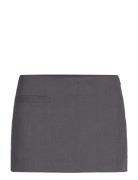 Low Waisted Mini Suiting Skirt Skirts Short Skirts Grey Monki